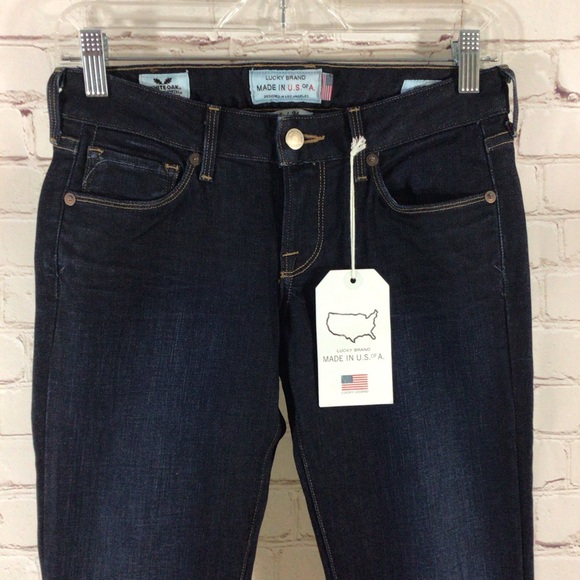 Lucky Brand Lolita Boot Cut Dark Wash Denim Blue Jeans Size 00 New With Tags - Picture 2 of 10